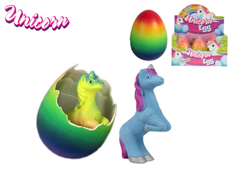 Jednorožec líhnoucí a rostoucí ve vajíčku JUMBO 11cm / 1 ks