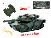 R/C tank 16,5cm 1:32 27MHz na baterie plná funkce 10kanálů se světlem a zvukem v krabičce