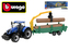 Bburago New Holland T3.315 traktor 12cm na setrvačník se dřevem v krabičce