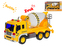 Auto stavební míchačka 27cm 1:16 na setrvačník na baterie se světlem a zvukem v krabičce