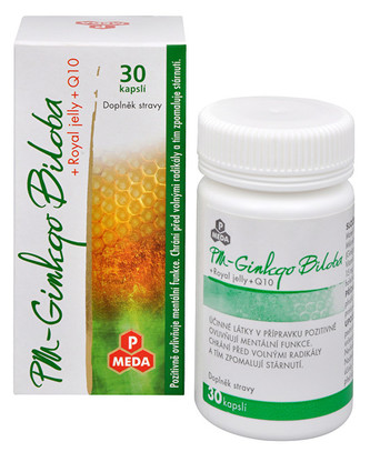 Purus Meda PM Ginkgo Biloba + royal jelly + Q10 30 kapslí