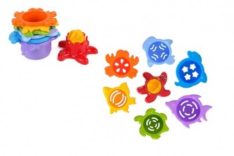 Kubus pyramída skladačka morské zvieratká plast v sieťke 11x14x11cm 12m+ Kubus pyramída skladačka morské zvieratká plast v sieťke 11x14x11cm 12m+