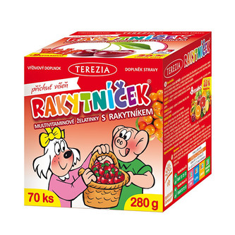 Terezia Company Rakytníček multivitamínovej želatinky s rakytníkom - príchuť višňa 70 ks