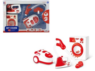 Soouprava domácích spotřebičů  na baterie (žehlička, pračka, vysavač), 38x55x13cm