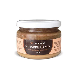Nutspread 100% míchané oříškové máslo Nutspread Mix z více druhů ořechů 250 g