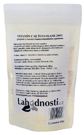 Lahodnosti Vitamín C se švestkami v prášku 200 g - podpora imunity