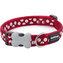 Obojek RD 25 mm x 41-63 cm - White Spots on Red