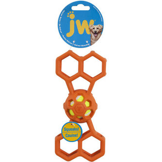JW Hol-EE Děrovaná kost s míčkem pískací Medium