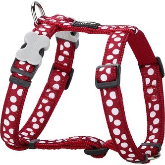 Postroj RD 20 mm x 45-66 cm - White Spots on Red Postroj RD 20 mm x 45-66 cm - White Spots on Red