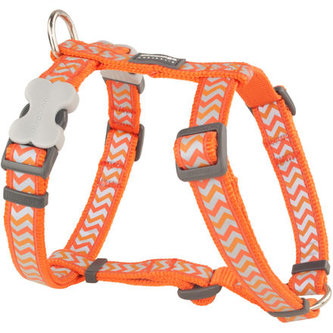 Postroj RD 25 mm x 71-113 cm - Ziggy Rfx- Oranžová