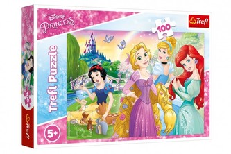 Puzzle Disney princezny - Sen o princezně 100 dílků 41x27,5cm v krabici 29x19x4cm