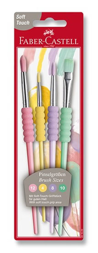 Faber - Castell Štetce Soft touch - pastelové 4 ks