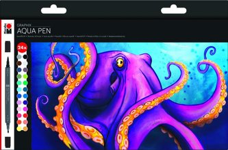 Marabu Graphix sada akvarelových popisovačů 24 ks