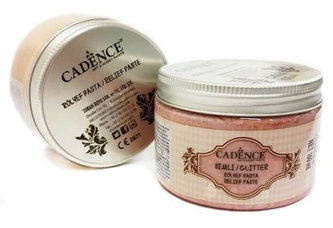 Reliéfní pasta Cadence 3D Glitter - glittrová zlatá / 150 ml