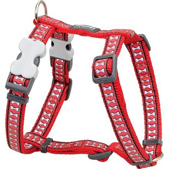 Postroj RD 12 mm x 30-44 cm - Bones Rfx - Červená