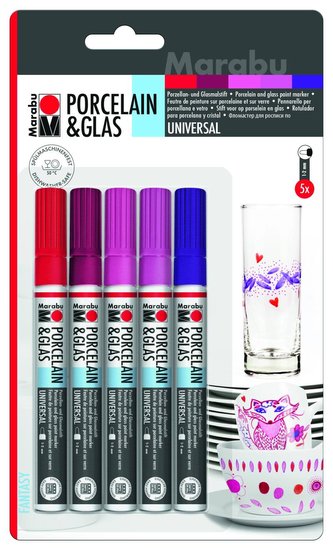 Marabu popisovač na porcelán a sklo 5 ks
