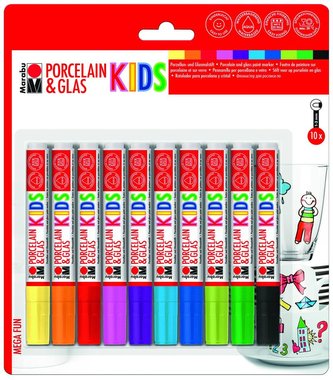 Marabu KiDS popisovač na porcelán a sklo 10 ks