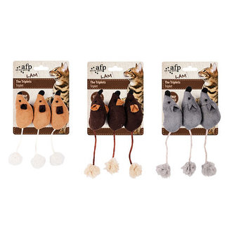 Plyšová myška AFP Lamb - 3 ks - so šantou