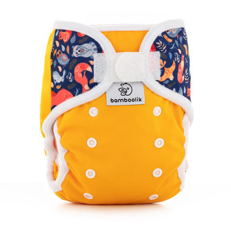 Svrchní kalhotky Duo Bamboolik (Suchý zip) Šafránová + Nordic