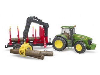 Bruder Traktor John Deere 7930 s prepravníkom na drevo Bruder Traktor John Deere 7930 s prepravníkom na drevo