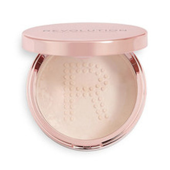 Revolution Transparentní sypký voděodolný pudr Conceal & Fix (Setting Powder) 13 g Odstín Medium Beige woman