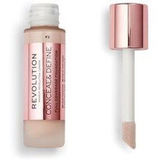 Revolution Krycí make-up s aplikátorem Conceal & Define (Makeup Conceal and Define) 23 ml Odstín F3 woman