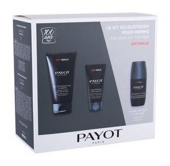 PAYOT Homme Optimale čisticí pleťový gel 150 ml + pleťový balzám 50 ml + deodorant 75 ml + kosmetická taška