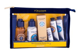 L´Occitane Shea Butter sprchový olej 75 ml + tělové mléko 75 ml + lehký krém 30 ml + balzám na rty 12 ml + krém na ruce 30 ml + péče o nohy 30 ml + kosmettická taška L´Occitane Shea Butter sprchový olej 75 ml + tělové mléko 75 ml + lehký krém 30 ml + balzám na rty 12 ml + krém na ruce 30 ml + péče o nohy 30 ml + kosmettická taška