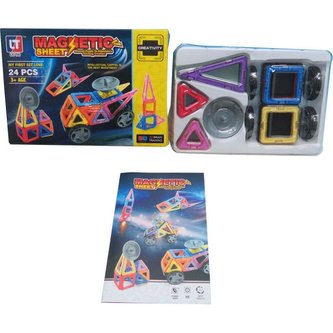 Magnetická stavebnice - 24 dílků