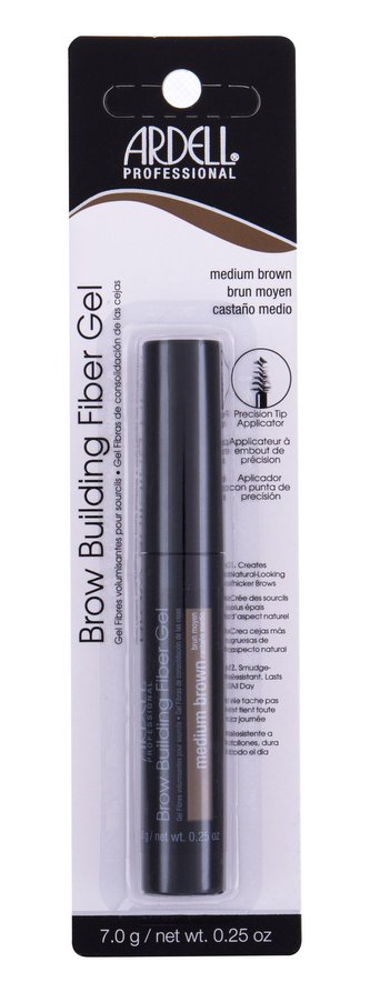 Ardell Pro Brow Řasenka na obočí Building Fiber Gel 7 g Medium Brown pro ženy
