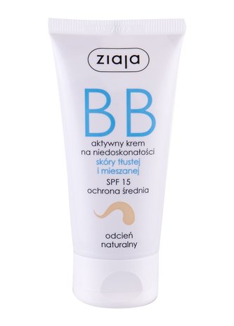Ziaja BB Cream BB krém Oily and Mixed Skin 50 ml Natural SPF15 pro ženy