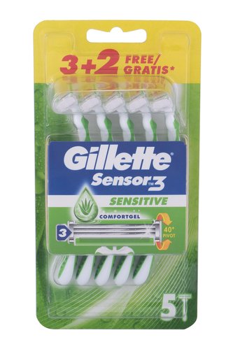 Gillette Sensor3 Holicí strojek Sensitive 5 ks pro muže