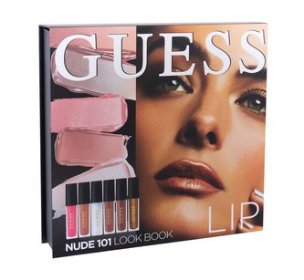 GUESS Look Book rtěnka 3 x 4 ml + lesk na rty 3 x 4 ml + zrcátko