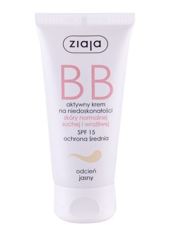 Ziaja BB Cream BB krém Normal and Dry Skin 50 ml Light SPF15 pro ženy