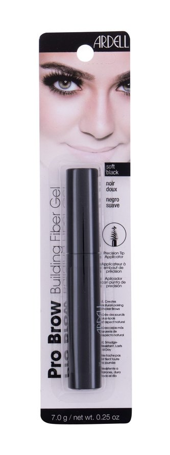 Ardell Pro Brow Řasenka na obočí Building Fiber Gel 7 g Soft Black pro ženy