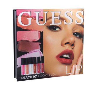 GUESS Look Book rtěnka 3 x 4 ml + lesk na rty 3 x 4 ml + zrcátko