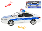 Auto policie 24cm 1:16 na setrvačník na baterie se světlem a zvukem v krabičce