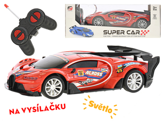 R/C auto závodní 19cm 1:20 plná funkce na baterie se světlem 27MHz v krabičce