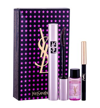 Yves Saint Laurent Volume Effet Faux Cils řasenka 6,6 ml + oční linka Waterproof Eye Pencil 0,8 g No.1 + odličovací přípravek na make-up Expert Makeup Remover Bi-phase 8 ml