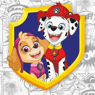 Ubrousky papírové Paw Patrol 20 ks ECO - rozložitelný