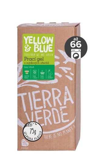 Yellow&Blue Prací gel bez vůně (2 l) - z bio mýdlových ořechů