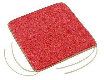 Sedák Adéla hladký - červená uni - 40x40 cm,hladký