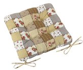 Sedák Adéla prošívaný - růžička s kostičkou béžová - 40x40 cm, prošívaný
