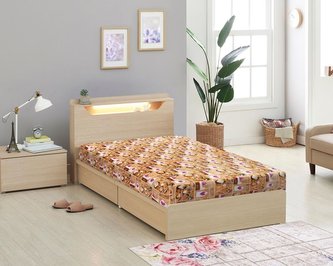 Prostěradlo Mikroflanel vzorované - srdce - 90x200 cm