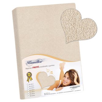 Prostěradlo froté - natur - 90x200 cm