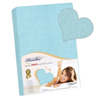 Prostěradlo froté - tyrkysová - 160x200 cm