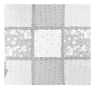 Povláček krepový - patchwork sv.šedý - 40x40cm