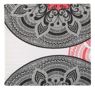 Povláček krepový - mandala červená - 40x40cm
