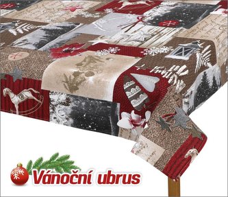 Ubrus  VÁNOCE - zasněžené vánoce - 60x60 cm (poslední kusy)