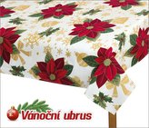Ubrus VÁNOCE - vánoční hvězda - 120x140 cm